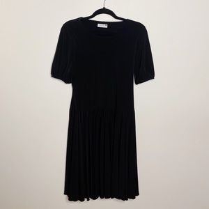 CALVIN KLEIN Drop Waist Pleated Skater Dress